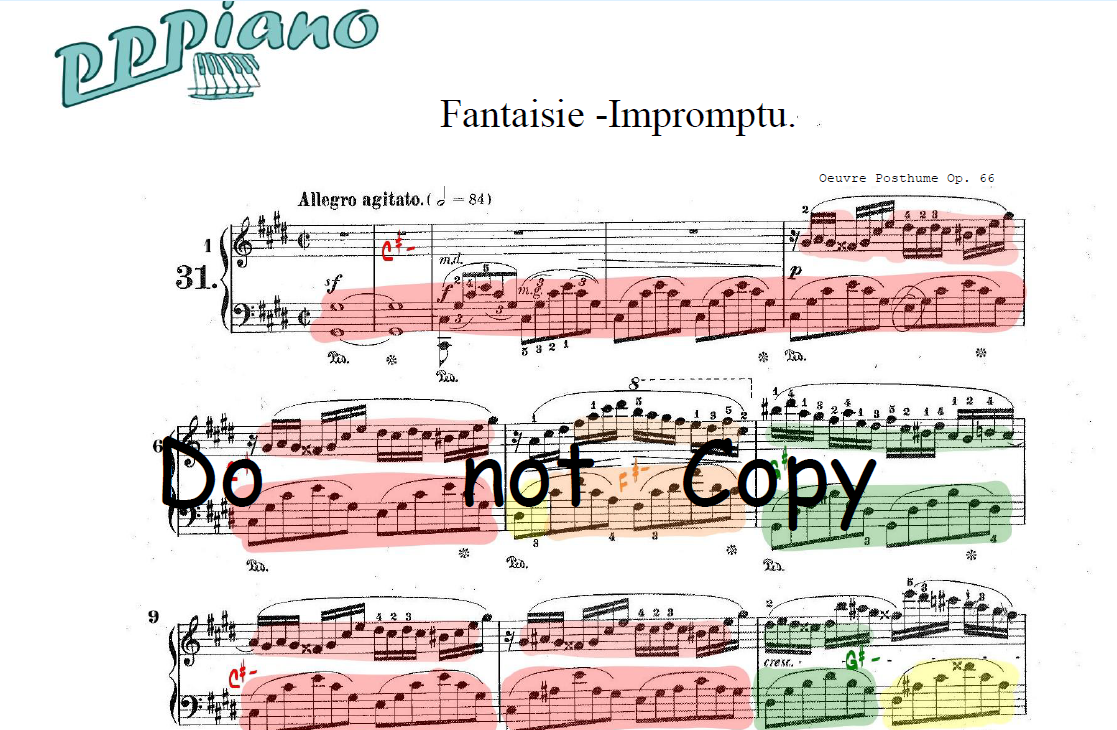 Chopin Fantasy Impromptu sheet music
